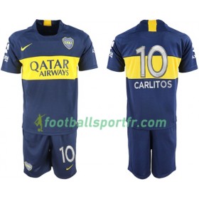 Tenue Boca Juniors Carlitos 10 Enfant Domicile 2018-2019 Maillot de Foot ML